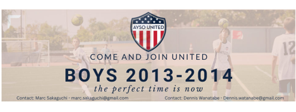 Boys 2013-2014 Spots Available